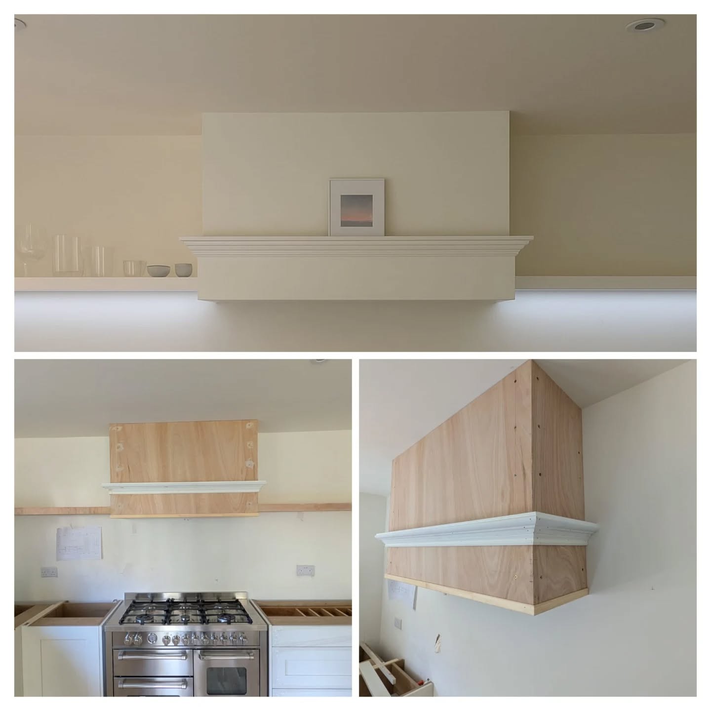 Custom cooker hood and mantle by TM Joinery